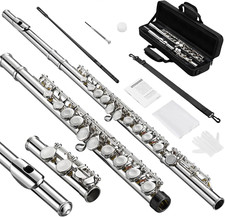 Flauta de 16 teclas con kit de limpieza para instrumento de flauta principiante
