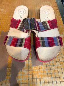 Women's Think! Julia Rosso Capra Rustico N5478*  2 Strap Sandal EU 40 excellent