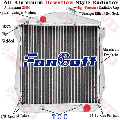 3 Row Radiator Fits 1943-48 Chevy Sedan Couple BL DR DJ BL BG Base V8 Conversion