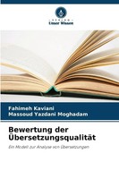 Fahimeh Kaviani (U. A.) | Bewertung Der ÜBersetzungsqualitäT | Taschenbuch
