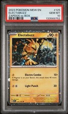 2023 Pokemon Mew EN-151 Zapdos EX BOX #125 Electabuzz PSA 10 LOW POP Karte