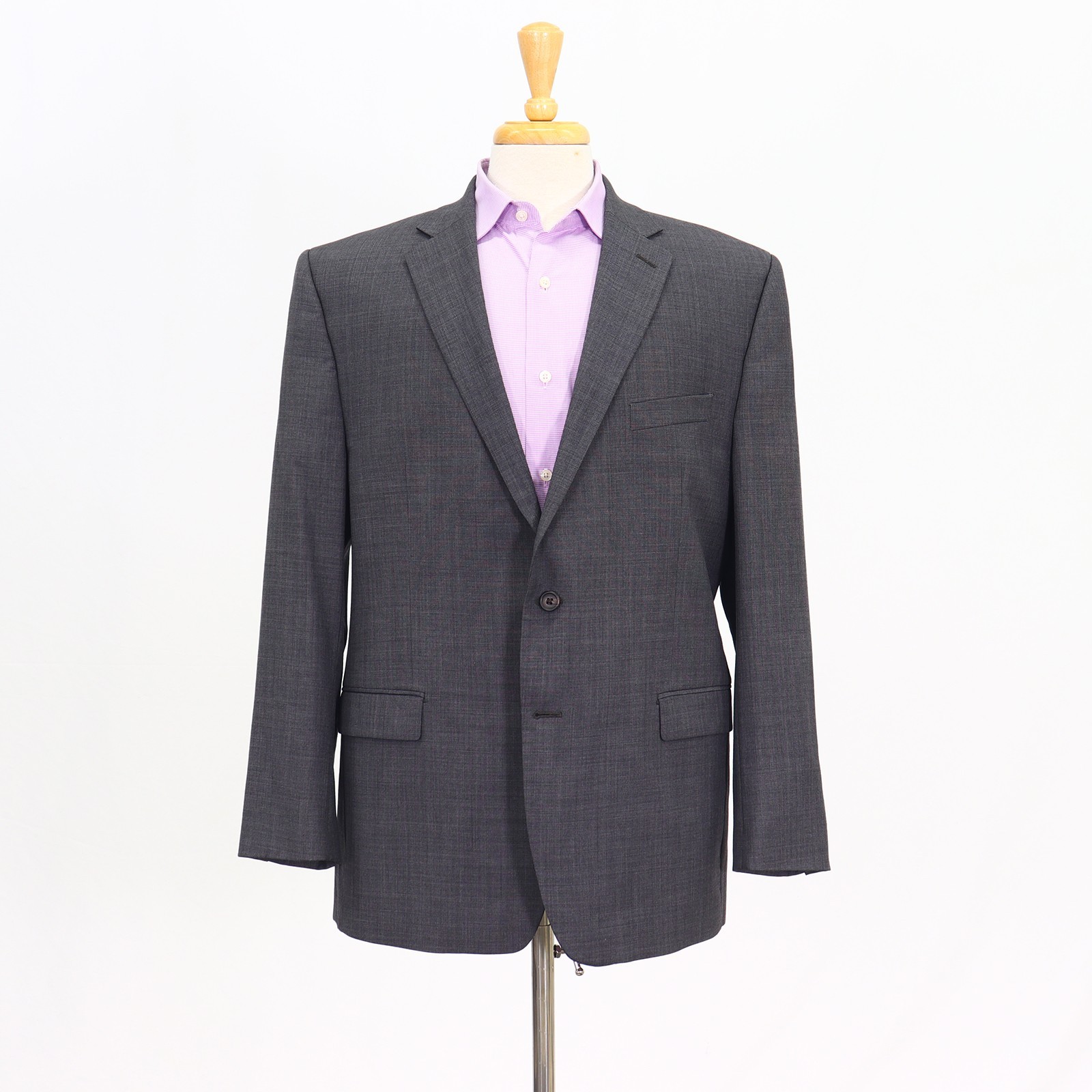 Ralph Lauren 44R Gray Sport Coat Blazer Jacket Solid 2-Button Wool
