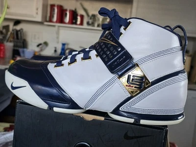 Nike Zoom LeBron 5 White Midnight Navy for Sale | Authenticity