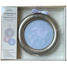 New &ldquo;Bless These Hands&rdquo; Hallmark Handprint Hanging Frame Kit Baptism Nursery