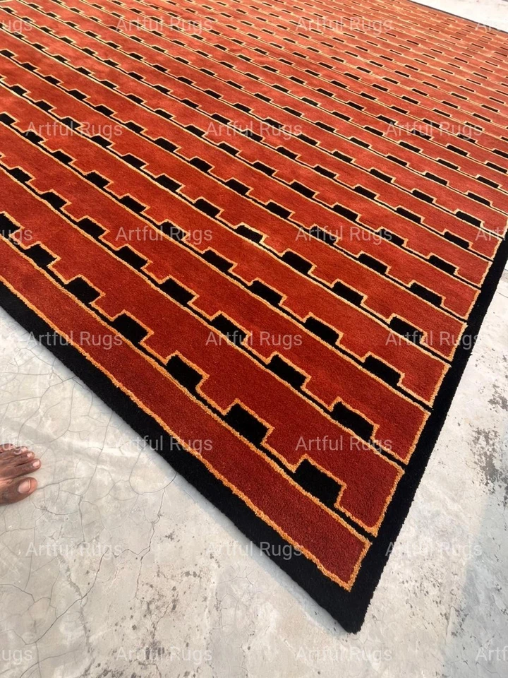 Hand-Tufted Wool Rug 9×12 ft - Nordic Knots  Design, Handmade Area Rug - Image 4 of 4