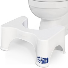 Squatty Potty The Original Bathroom Toilet Stool Height, White, 9 Inch Pack of