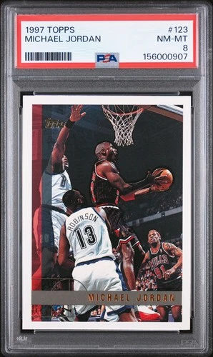 1997 TOPPS #123 MICHAEL JORDAN PSA 8