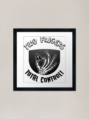 Power Chords: Two Fingers Framed Ar Framed Wall Art Poster Leinwanddruck Bild