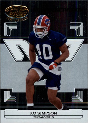 #ad 2006 Leaf Certified Materials #197 Ko Simpson 1000 RC FB $3.00