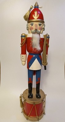 Nutcracker Prince 14'' Vintage Christmas Seasonal Decor - Wood And Resin