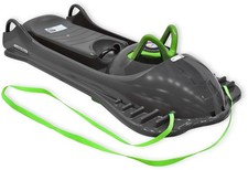 KHW Mountain Racer Rodel Schlitten Lenkschlitten Bob Lenkbob Kunststoff grau