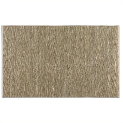 Uttermost Tobais 60x96" Coastal Rescued Leather Rug in Beige and Gray - Picture 1 of 3