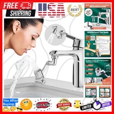 Patented 1080 Swivel Faucet-Extender Sink-Aerator - 2-Mode Splash Water Tap E...