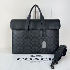 Maintained Coach Business Bag COACH Leather