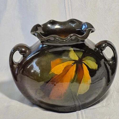 Roseville Rozane Art Pottery Double Handle Pillow Vase