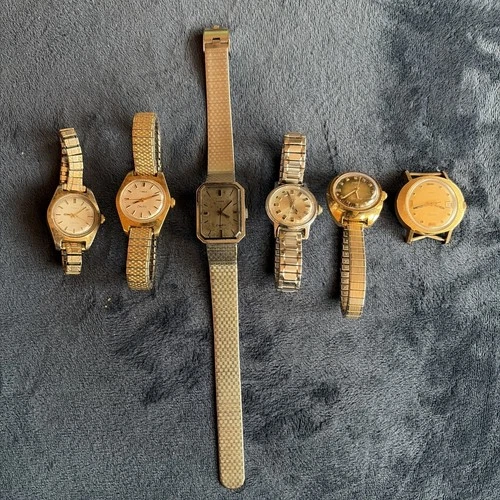 Lot of 6 Timex Electric Watch Lot As Is Parts Ladies Repair Vintage Rare