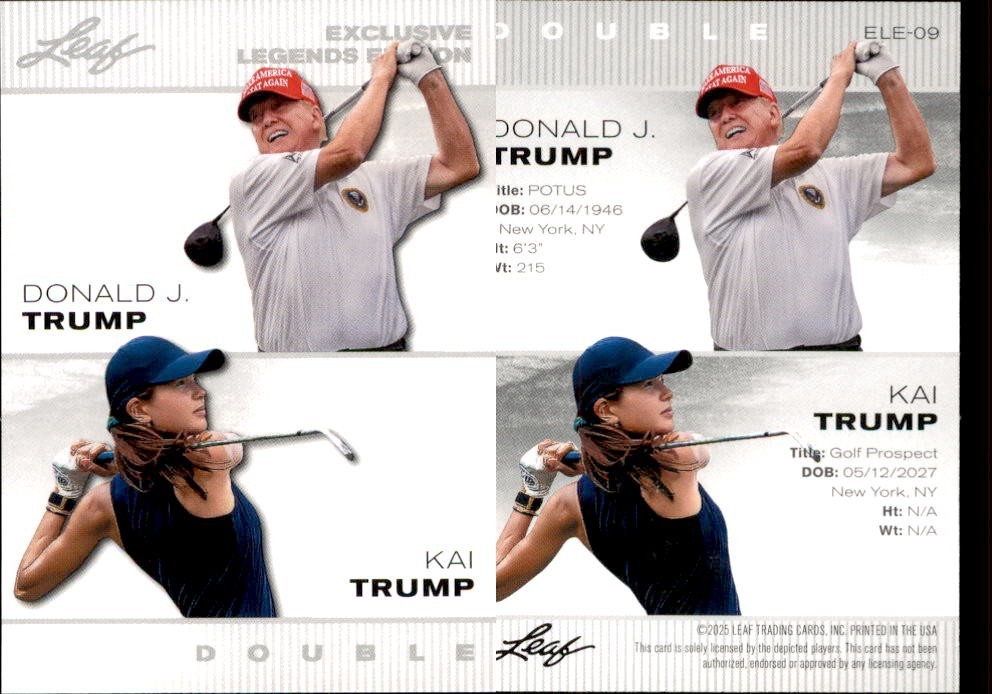 2025 LEAF "EXCLUSIVE LEGENDS" DONALD J. TRUMP/KAI TRUMP ELE-09 GOLF