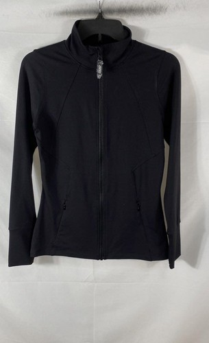 Lorna Jane Women's Black Endurance Active Zip Thru Jacket LJ Excel Fabric NWT S