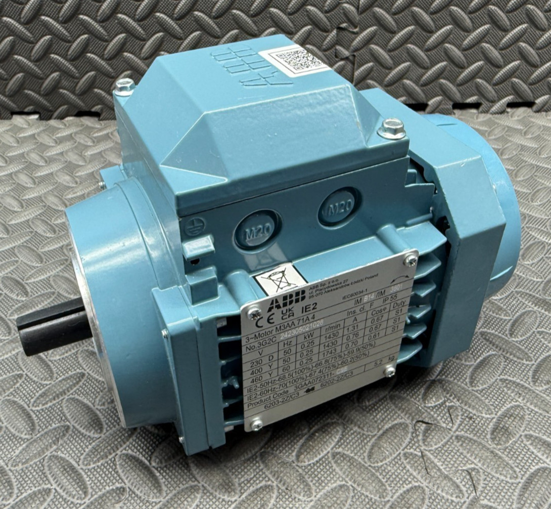 ABB M3AA71A4 3-Phase 230/400V 50/60Hz Industrial Motor 3GAA072311-CSE