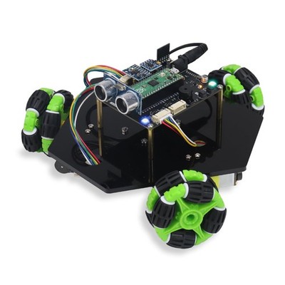 Omni Wheel Car Kit for Raspberry Pi Pico (), Dual-core Arm Cortex-M0+ Microco...
