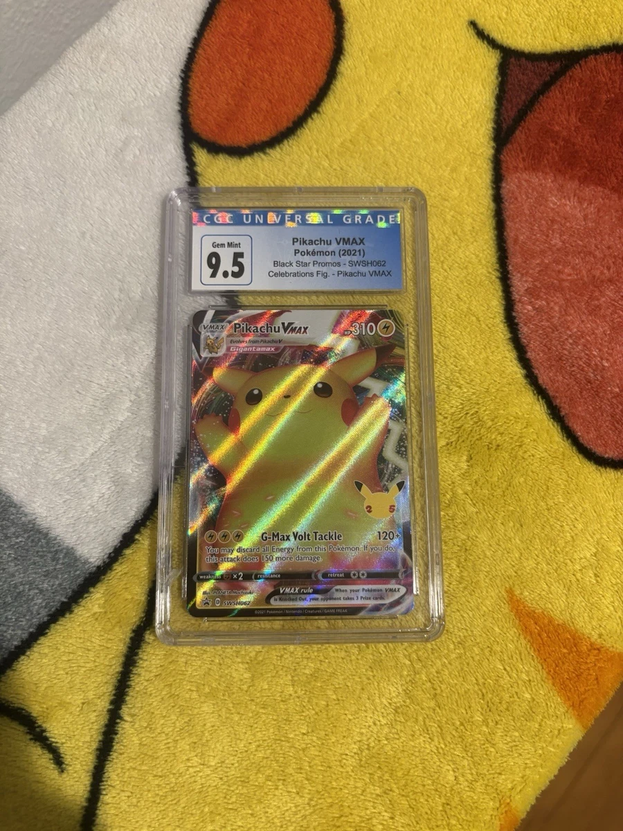 Pokémon TCG Base Set Pikachu Grade 9.5 Individual Collectible Card