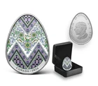 2026 Canada Pysanka Traditional Ukrainian Egg-Shaped 1 oz Silver Proof BOX COA