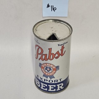 PABST BLUE RIBBON Export Flat Top BEER CAN PABST BREWING MILWAUKEE WIS #16