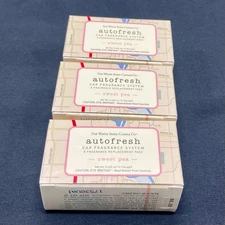 NEW (3) Boxes White Barn Candle Co Autofresh Replacement Pads Sweet Pea 