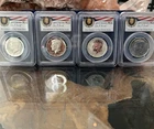 2014-S,W,P,D KENNEDY HALF-DOLLAR 4-COIN SET, 50th ANNIVERSARY 1st STRIKE PR70 RP