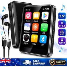 Portable MP3 MP4 Player Bluetooth 5.3 Touch Screen HiFi FM Radio Support 128GB