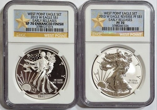 2013 W West Point American Eagle 2 Coin Set Early Releases NGC PF70 SP70 -2