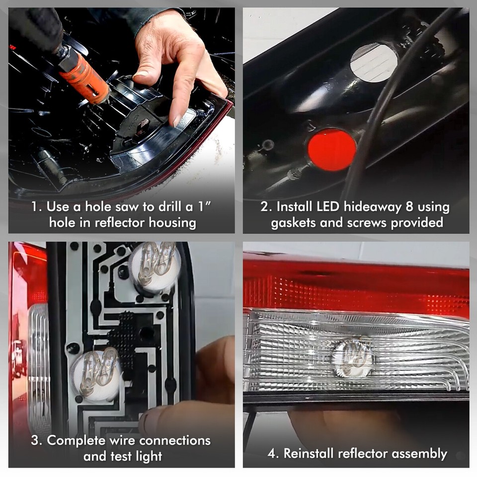 120W 6 HID Bulbs HideAWay Emergency Hazard Warning Headlight Strobe Lights Kit eBay