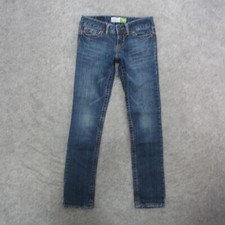 Aeropostale Jeans Women's 0 Blue Dark Wash Y2K Low Rise Skinny Jeans