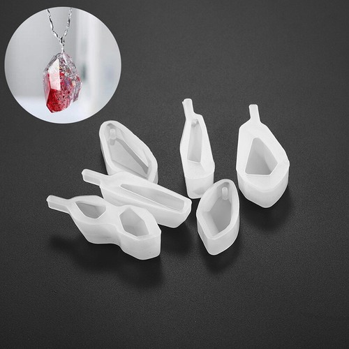 Silicone Crystal Stone Gem Mold Necklace Earring Pendant Jewelry Making Supply/ - Picture 2 of 27