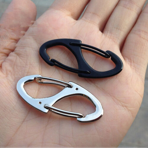 Details about   Steel Carabiner Key Chain Keychain Clip Hook Outdoor Hiking Buckle 1PC J1D3 