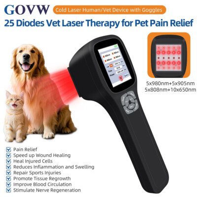 Cold Laser Therapy Body Pain Relief Device Soft Healing Lazer 2500mW Pet Friendl