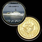 U.S. United States Navy | USS La Salle LPD-3/AGF-3 | Gold Plated Challenge Coin