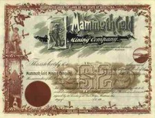 Mammoth Gold Mining Co.1890 Deer Lodge County Montana Gold M&uuml;nzen Deko Blankette