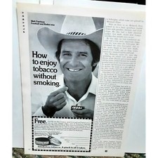 1979 Skoal Tobacco Walt Garrison Dallas Cowboys Original Print Ad vintage