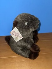 Vtg Plush Creations Brown Beaver W/Tag Plush Stuffed Animal Oregon State Osu