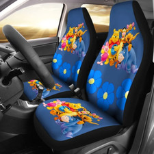 Winnie The Pooh Car Seat Covers Cartoon Gift For Fans