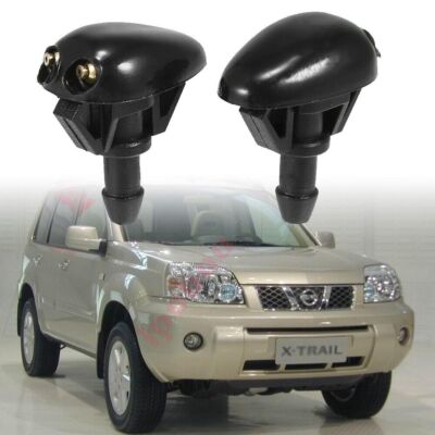 2PCS Hood Windshield Washer Wiper Nozzle Sprayer Arm Jet For Nissan X-Trail T30