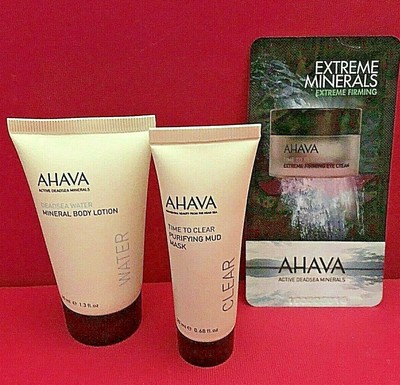 AHAVA DeadSea Water Mineral Body Lotion, Mask 3 piece set