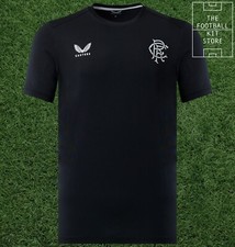 Image of Castore Rangers Travel T-Shirt Mens - Rangers FC Tee Black - All Sizes