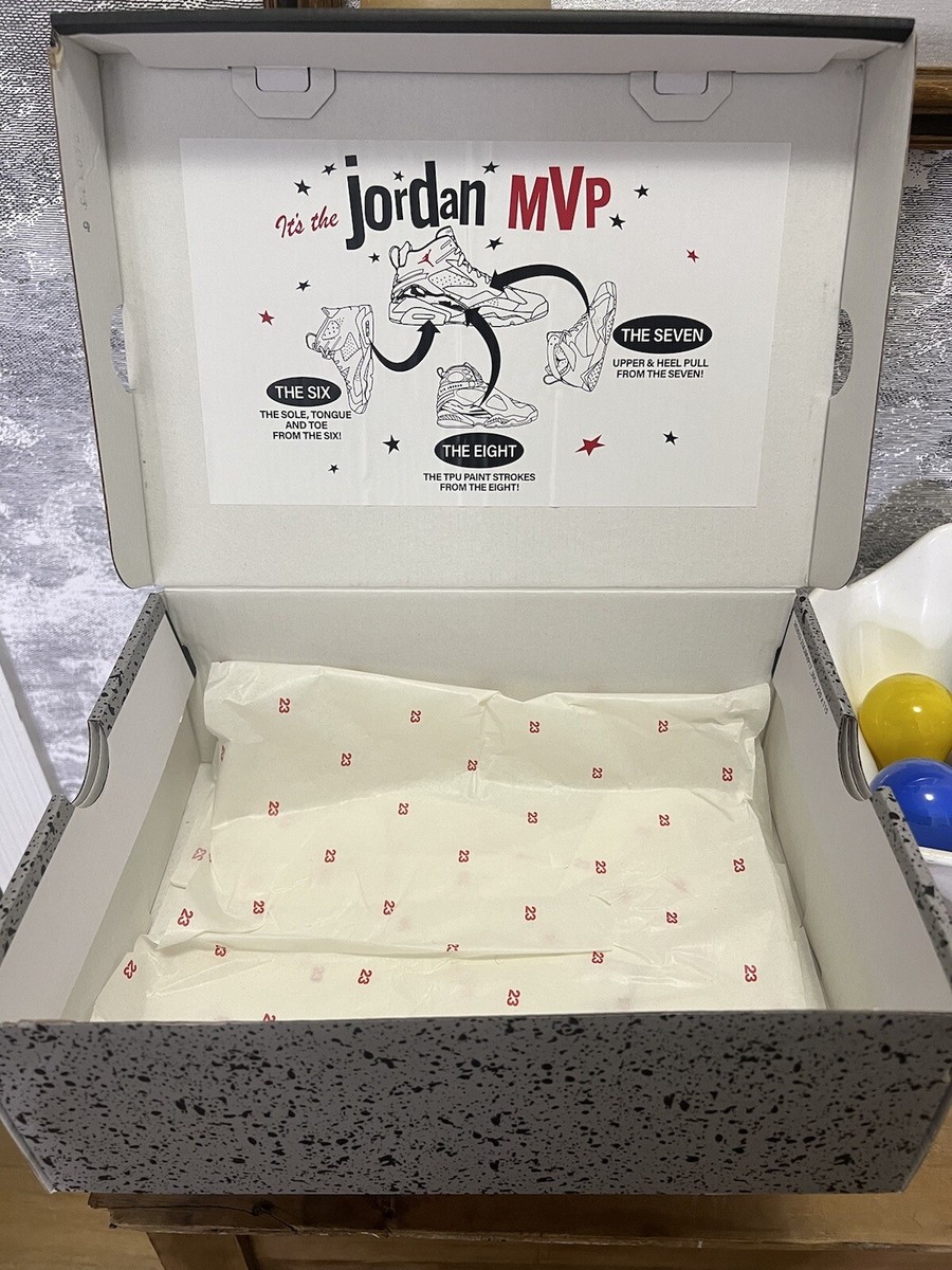 Jordan MVP's- White, Cardinal, Vivid Orange- Big Kid US Size 6
