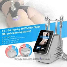 New Cryo Heating Skin Thermal EMS Face Cooling 2 Handles Body Sculpting Machine