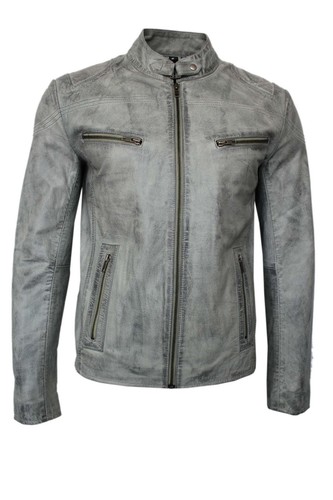 Grey Buffalo Leather Classic Biker 