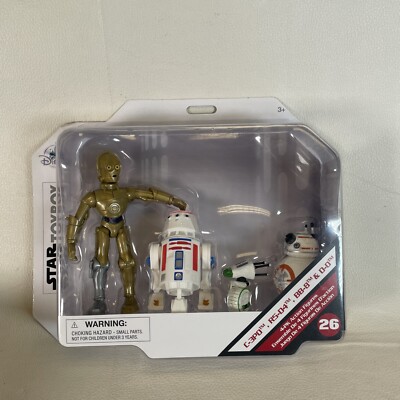 Disney Star Wars Toybox Droid Action Figure Set C-3PO R5-D4 BB-8 and D-O