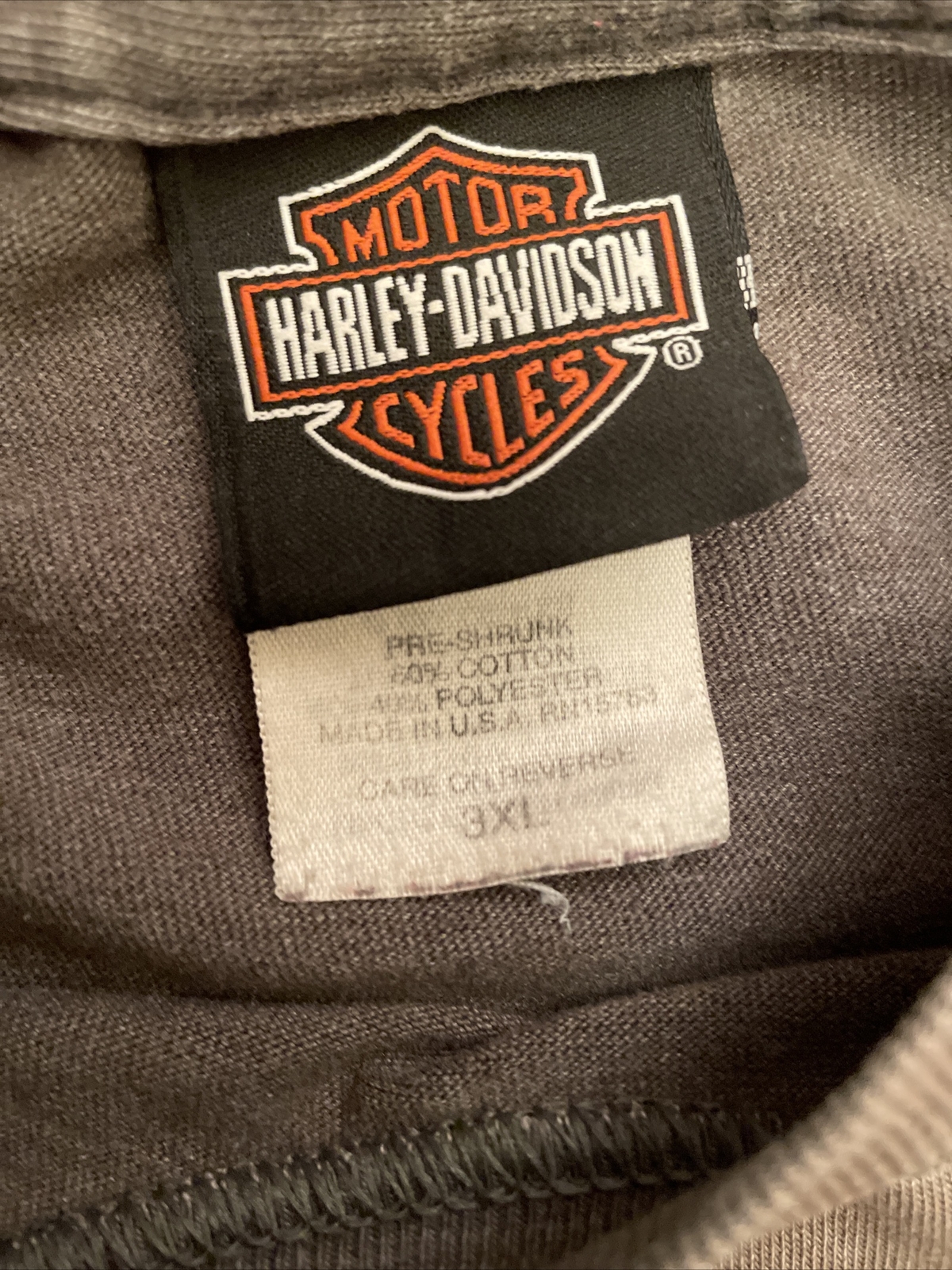 FILA Vtg Harley Davidson Prescott AZ Whiskey Row Grand Canyon T Shirt Mens XXXL 3X