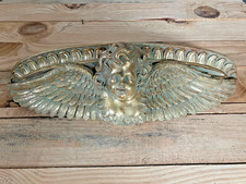 Schöne Wandkonsole mit Engel  Gesicht Barock Antik  Gold Länge 48 cm